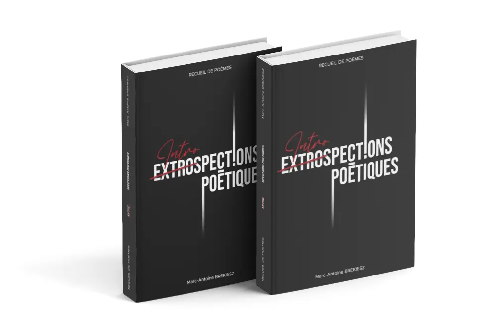 Couverture illustrée par Marich  livre Extrospection poetiques par Marc-Antoine Brekiesz 