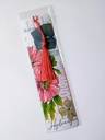 Marque pages Fleurs hibiscus - hydrangea - Modèle 1 pompon rose