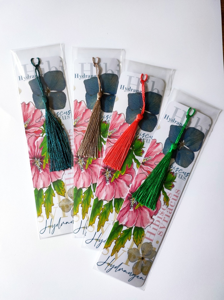 Marich Marque pages Fleurs ensemble hibiscus - hydrangea - Modèle 1