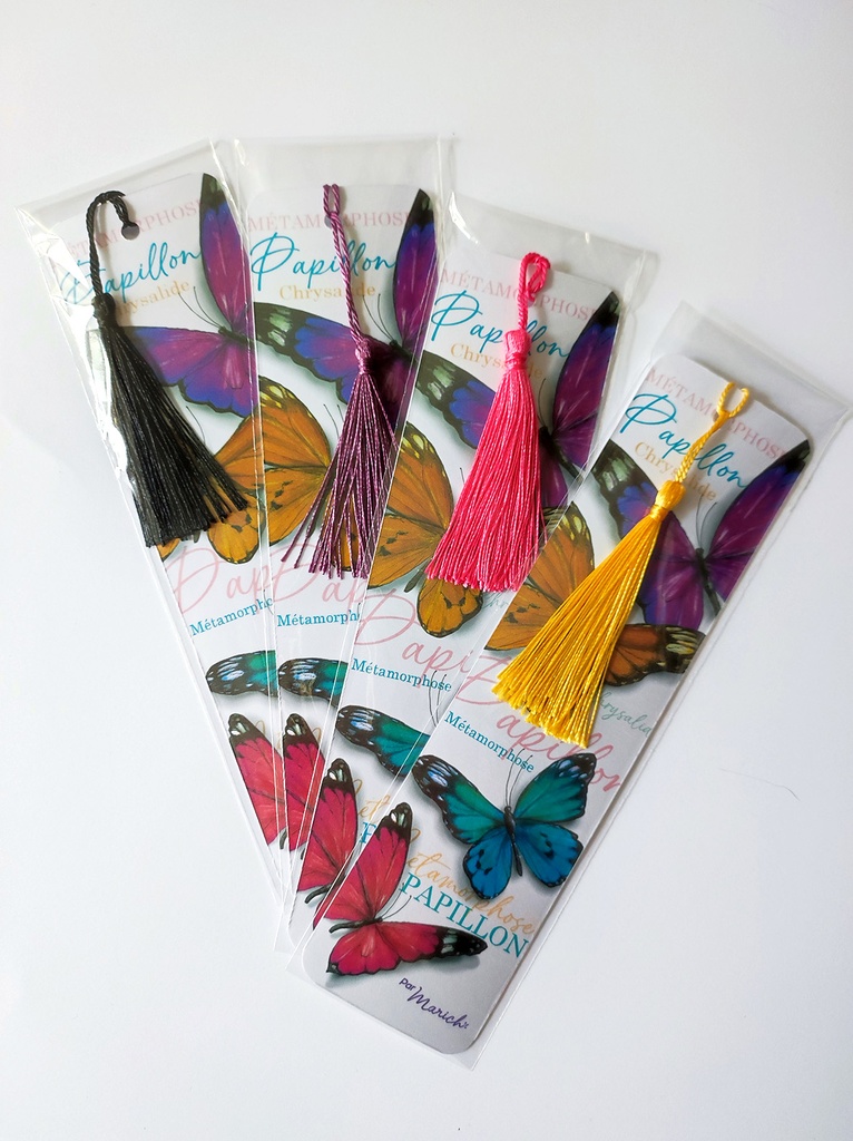 Marque pages ensemble Papillons multicolores