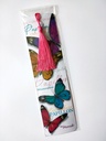 Marque pages Papillons multicolores pompon rose