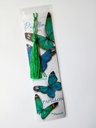 Marque pages Papillons bleus pompon vert