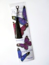 Marque pages papillons violets pompon noir