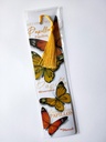 Marque pages papillons oranges pompon jaune tendre