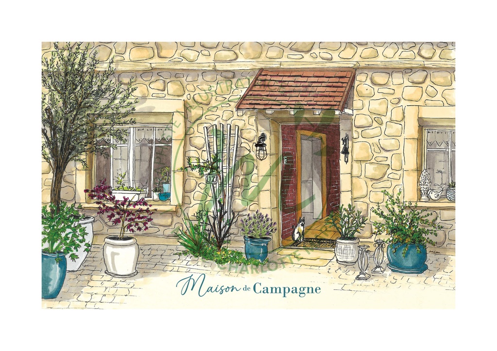 A4 Affiche - Maison de campagne
