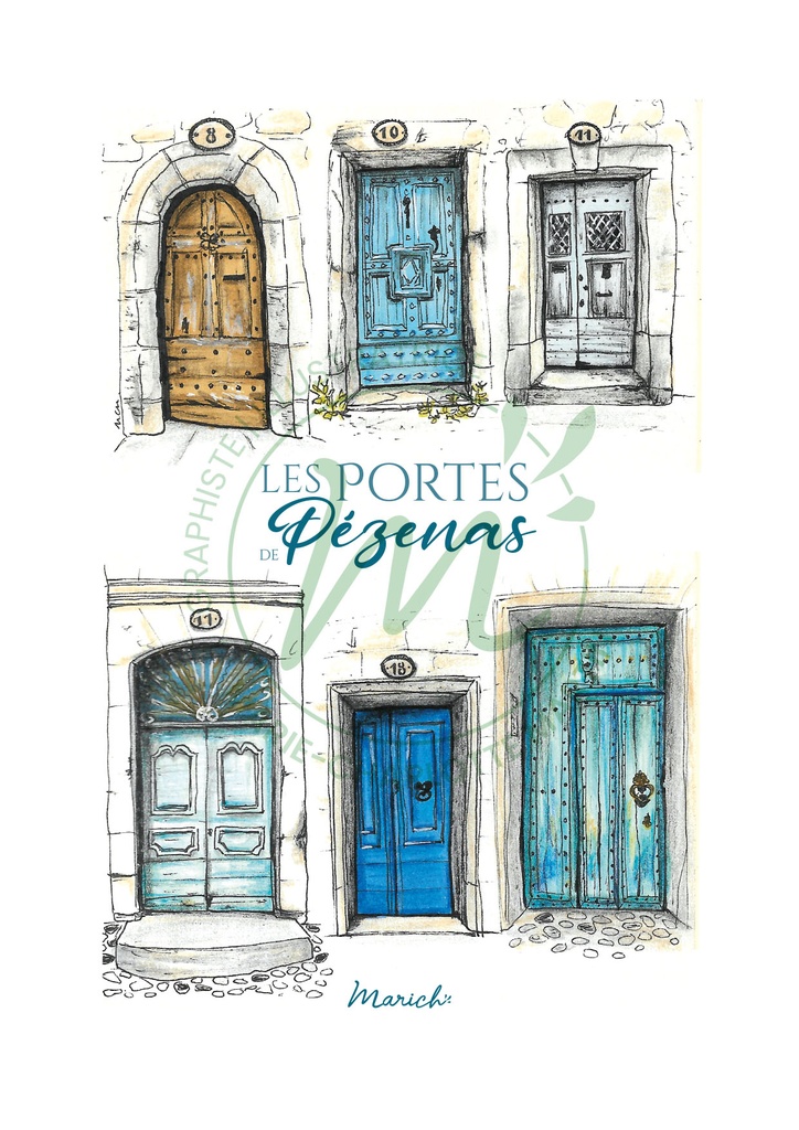 A4 Affiche - Les portes de Pézenas - Hérault