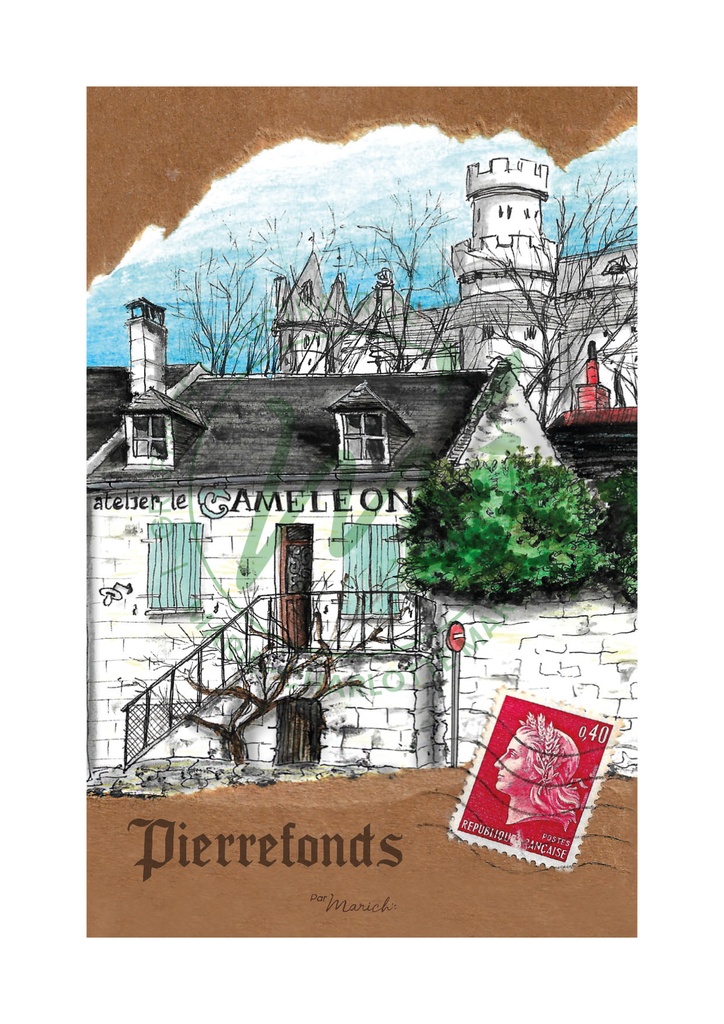 A4 Affiche - Pierrefonds - Atelier Caméléon - Oise