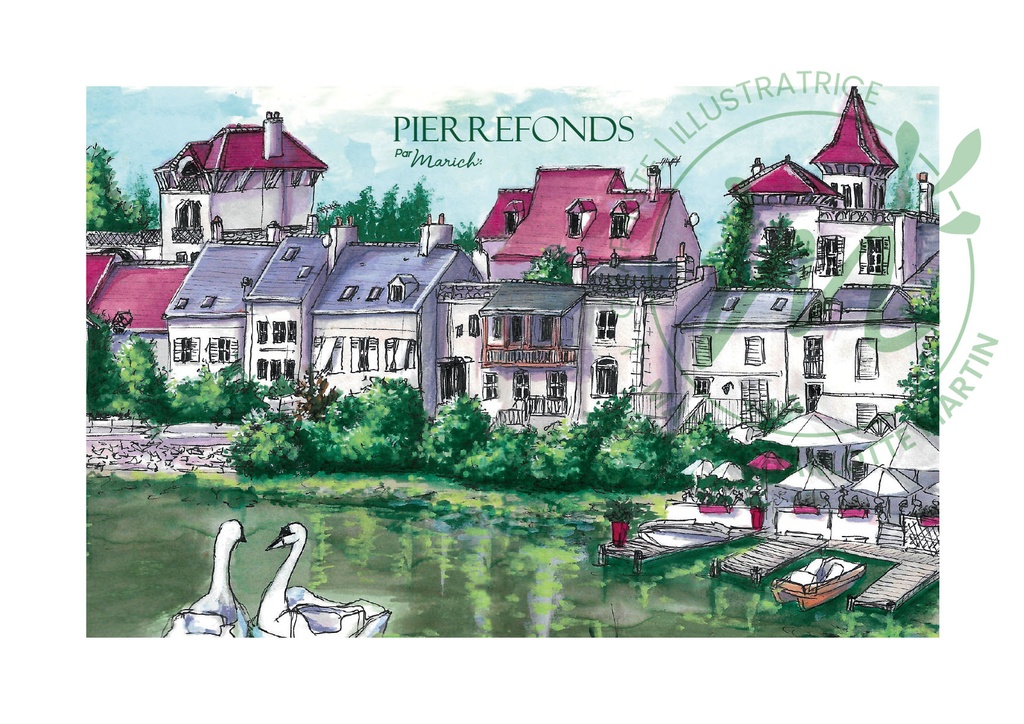 A4 Affiche - Pierrefonds - L'embarcadère - Oise