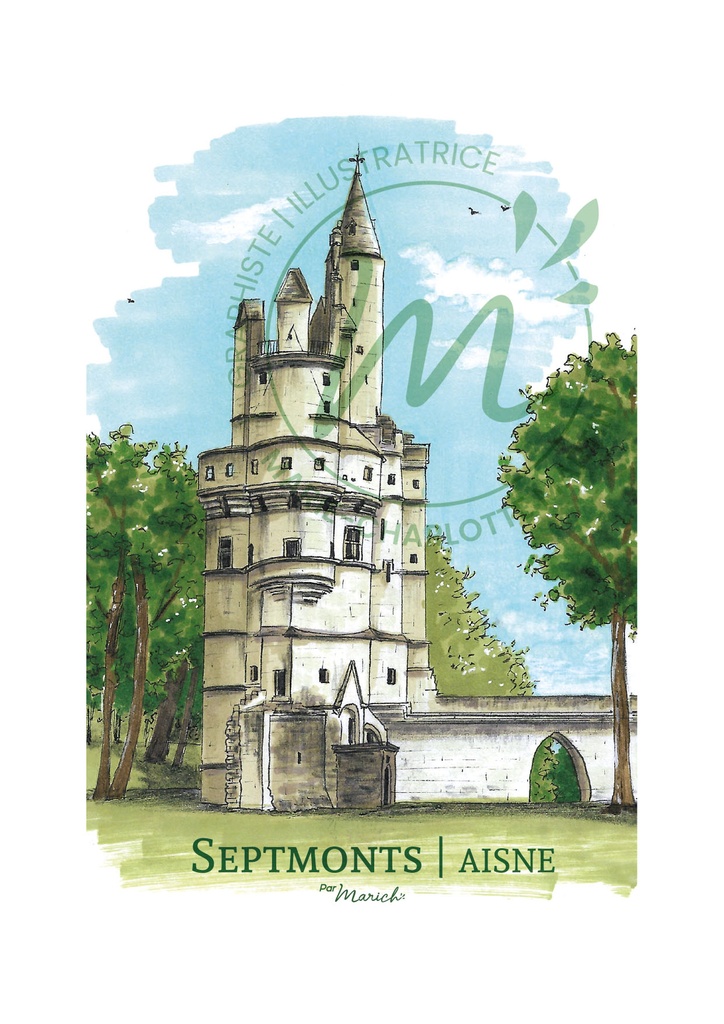 A4 Affiche - Donjon de Septmonts - Aisne
