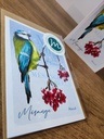Marich A6 carte postale - Mésange d'hiver recto