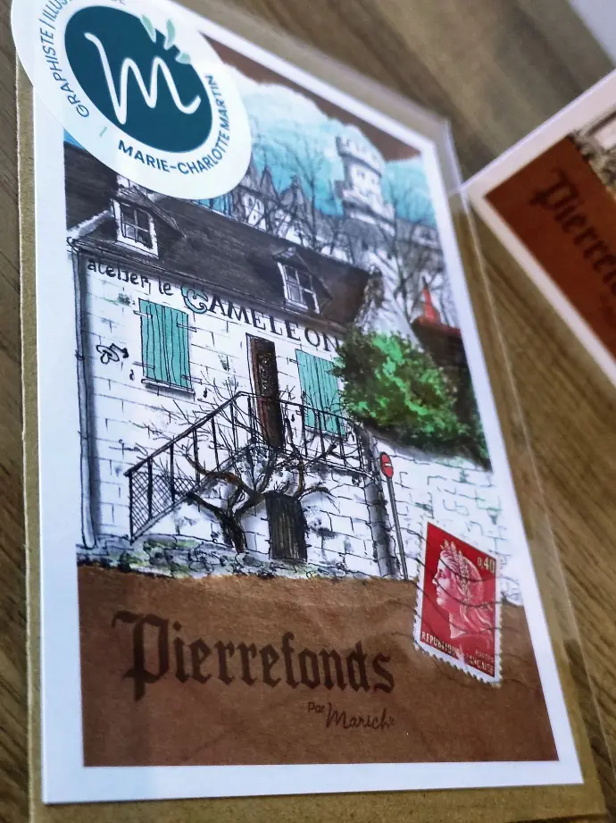 Marich A6 carte postale - Atelier Caméléon - Pierrefonds - Oise recto