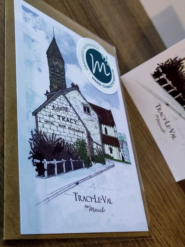 Marich A6 carte postale - Ancienne auberge de Tracy-le-Val - Oise recto