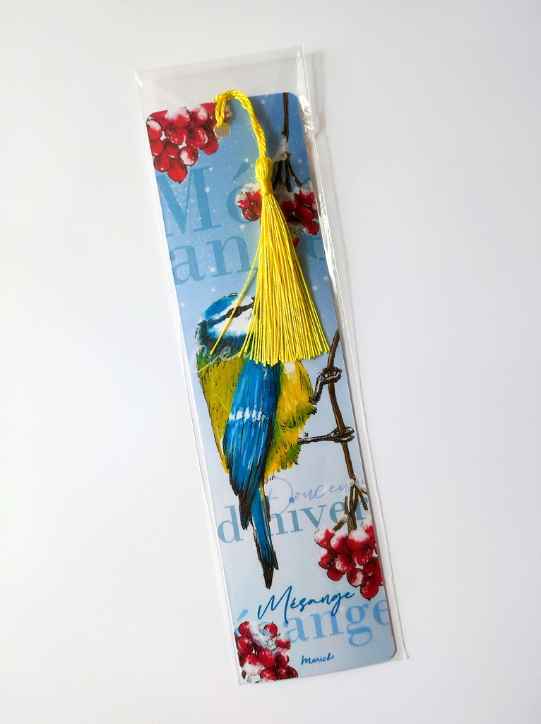 Marque pages Mésange (Jaune)