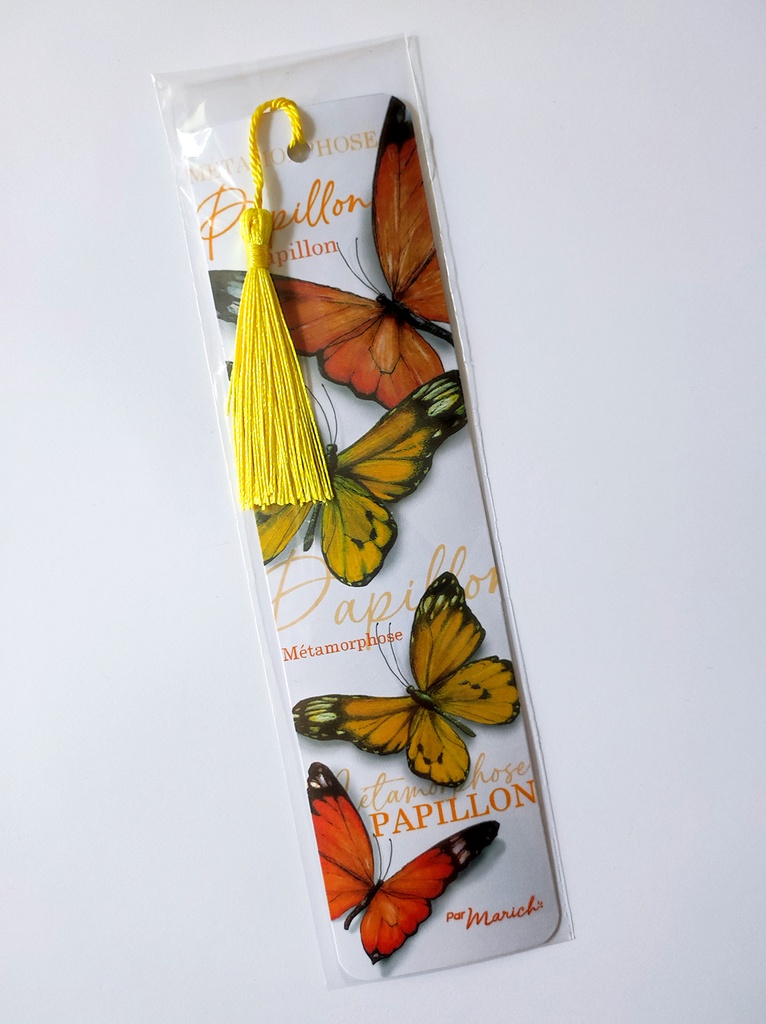 Marque pages Papillons oranges