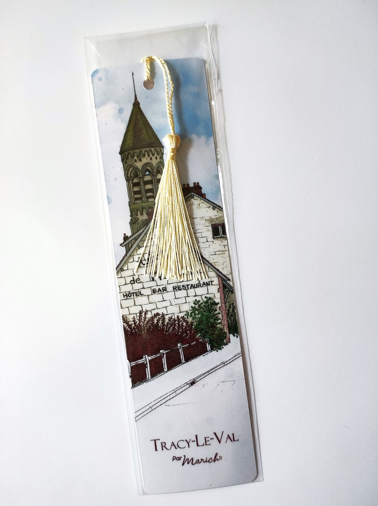 Marque pages Ancienne auberge -Tracy-le-Val - Oise (Ecru)