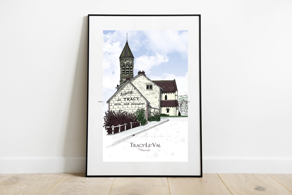 A4 affiche - Ancienne auberge de Tracy-le-Val - Oise