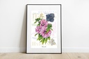 A4 Affiche - Fleurs Hibiscus - Hydrangea