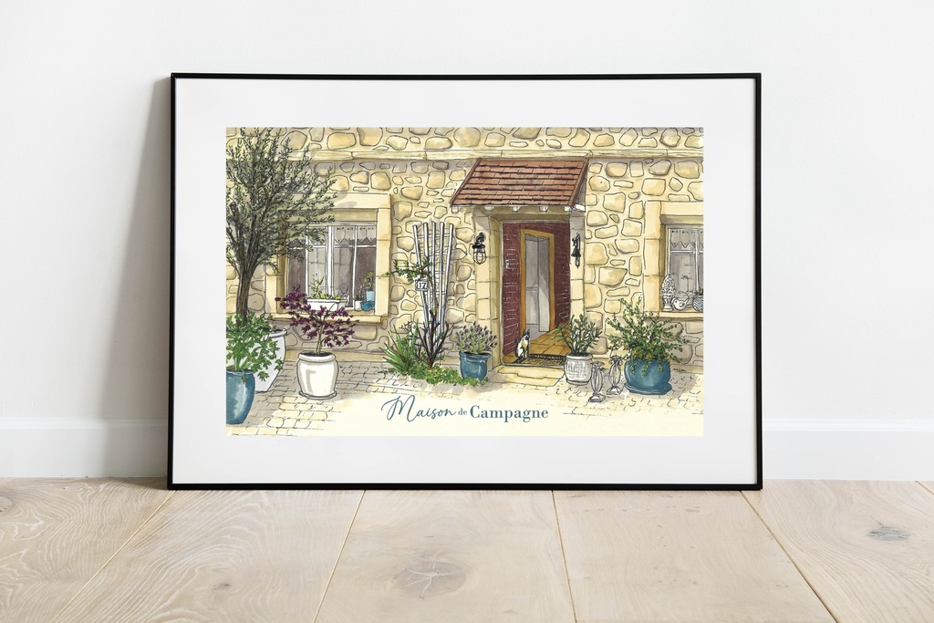 A4 Affiche - Maison de campagne