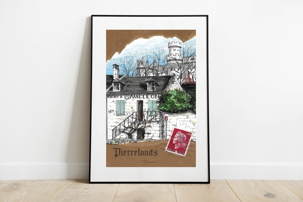 A4 Affiche - Pierrefonds - Atelier Caméléon - Oise