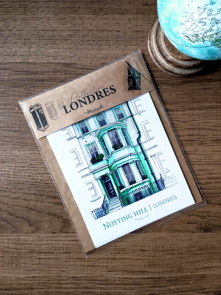 Lot de 4 cartes postales A6 - thème Londres