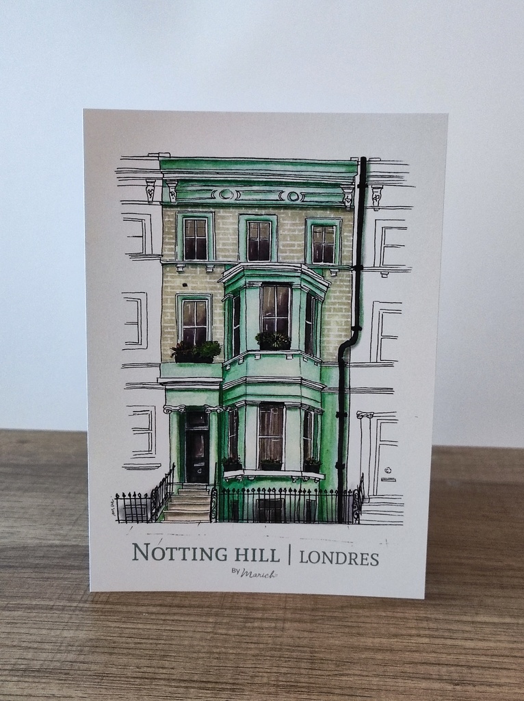 A6 carte postale - Notting Hill- Londres 