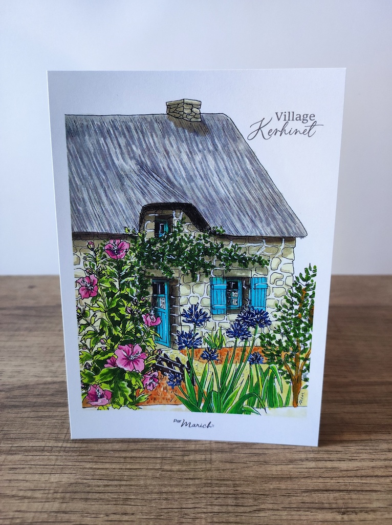 A6 carte postale - Chaumière de Kerhinet (Loire Atlantique)