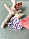 Solographique Corail violet - Sticker individuel holographique