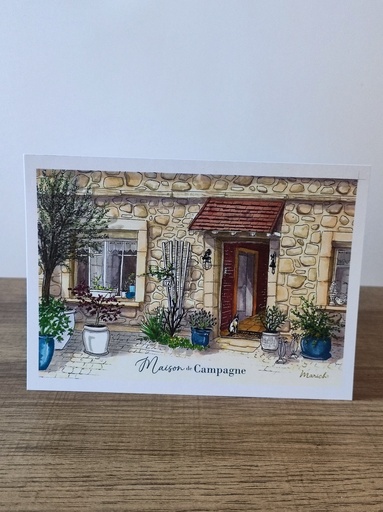 A6 carte postale - Maison de campagne