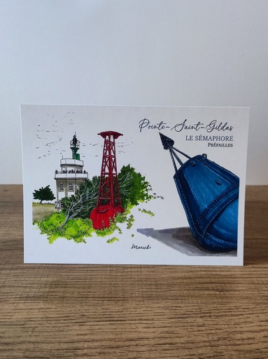 A6 carte postale - Sémaphore - Pointe-Saint-Gildas - Préfailles