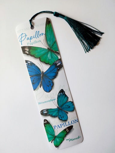 Marque pages Papillons bleus