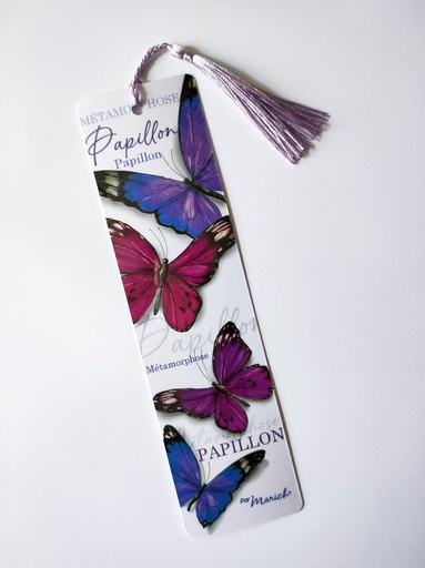 Marque pages Papillons violets