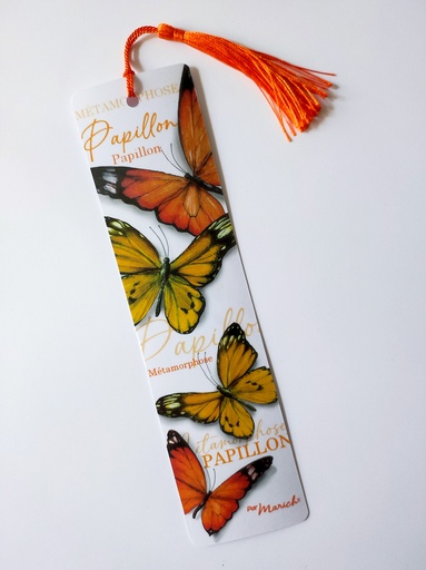 Marque pages Papillons oranges